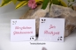 Preview: Explosionsbox Hochzeit ca. 7x7x7cm personalisierbar | Geldgeschenk | Zierschachtel | Motiv: Herzen, floral | fuchsia rosa weiß | Art. Nr. 03020306